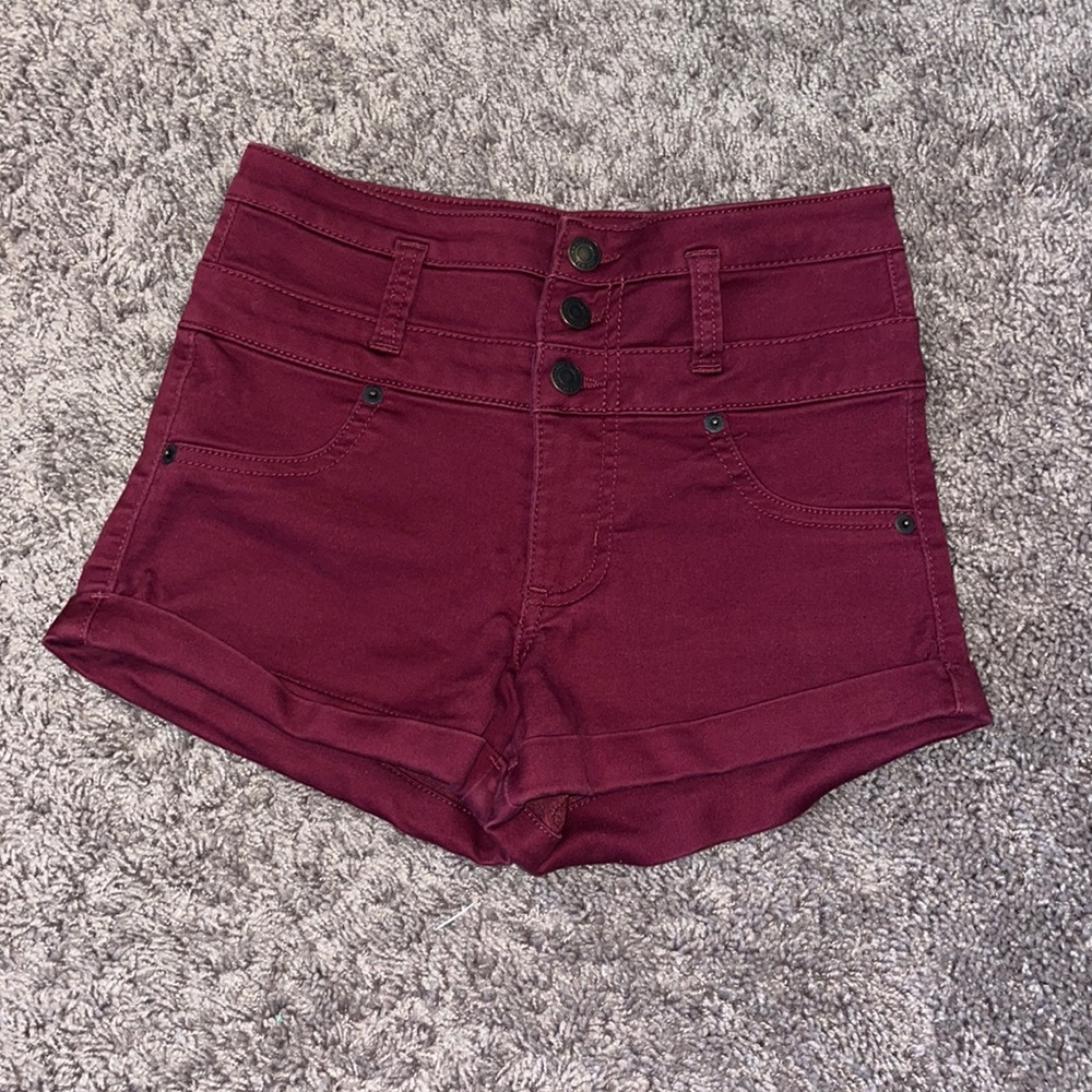Mossimo Supply Maroon Jean Shorts size 2/26